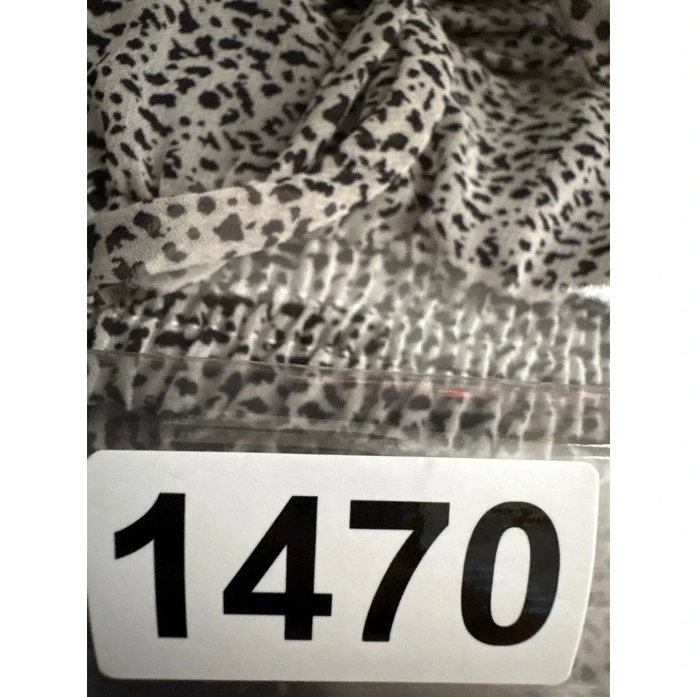 Sienna Sky Black White Animal Print Tiered Ruffle Mini Skirt Pockets Medium
